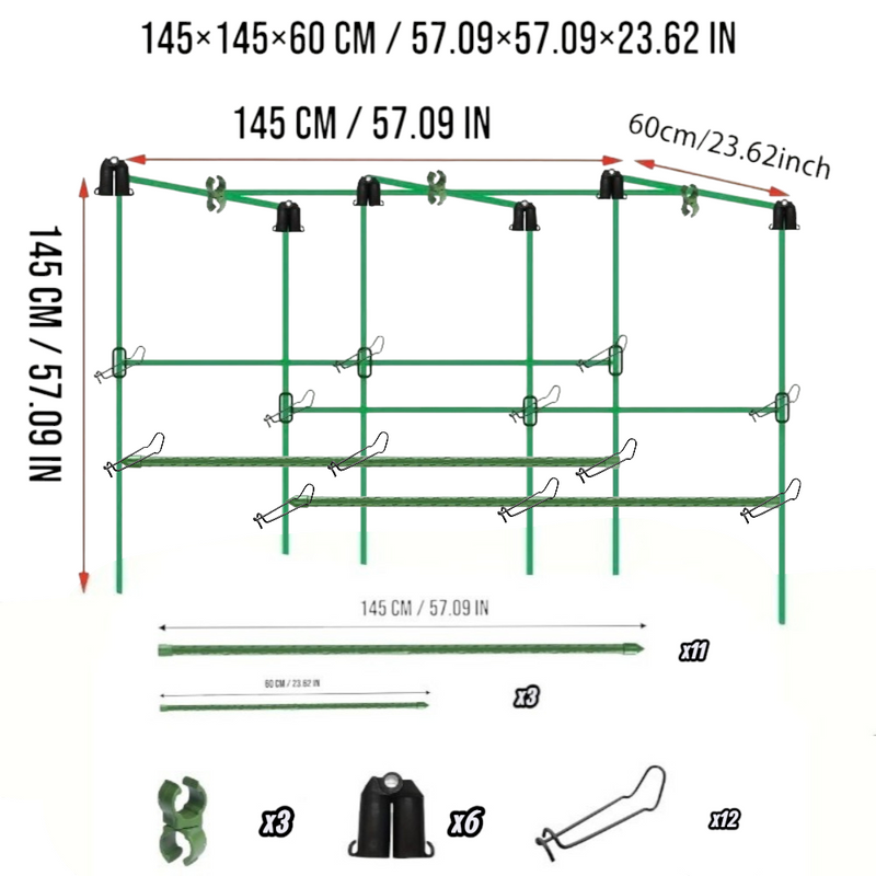 DS BS Garden Plant Climbing Trellis Support Frame