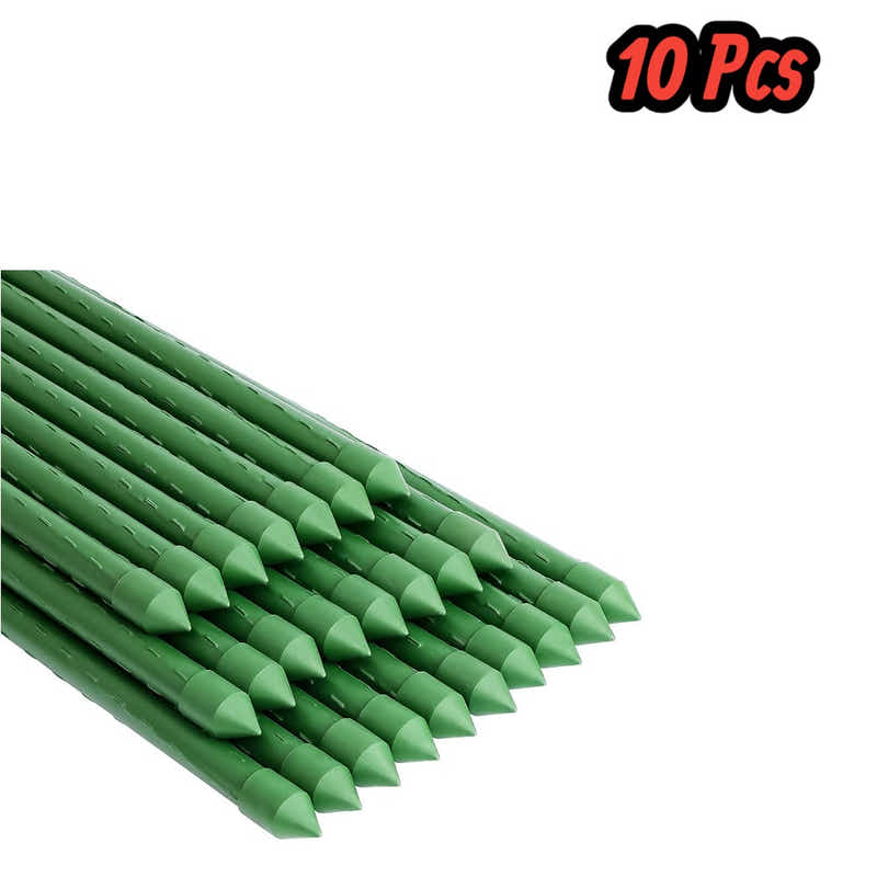 DS BS 10pcs 16mm×60CM Plastic Coated Metal Garden Stakes