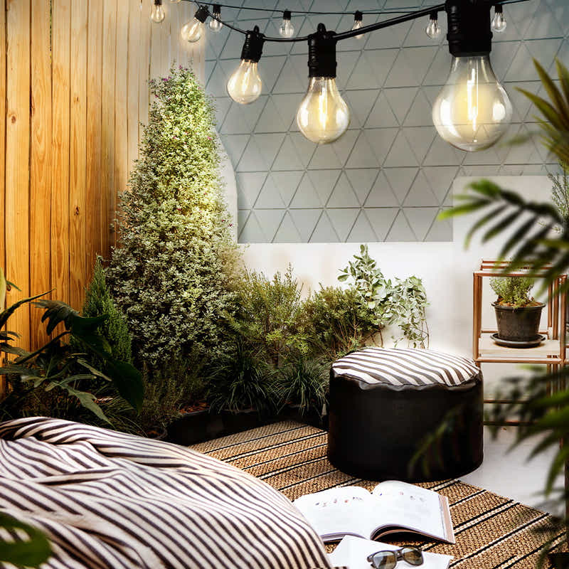 DS NA 68m Festoon String Lights LED Outdoor Wedding Party Garden Decor