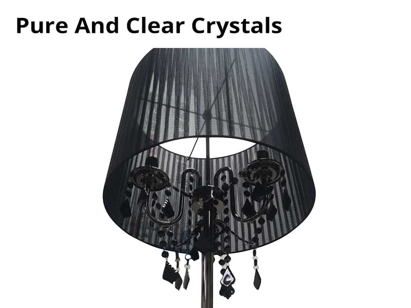 DS Svart Crystal Floor Lamp
