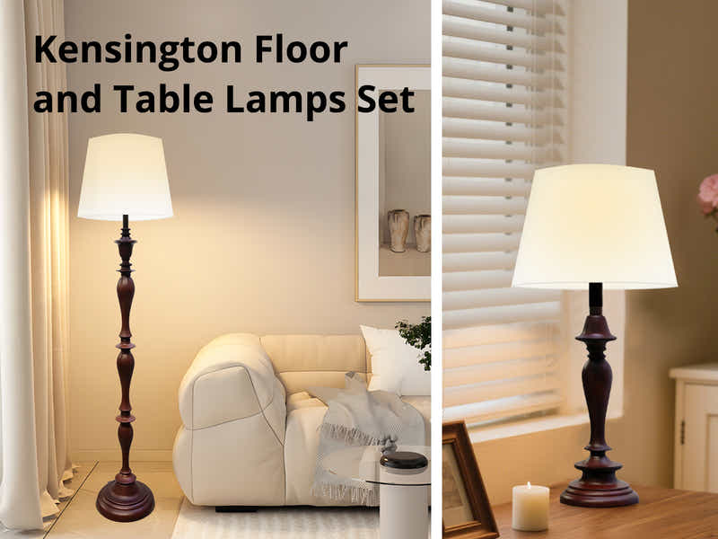 Kensington Floor and Table Lamps Set