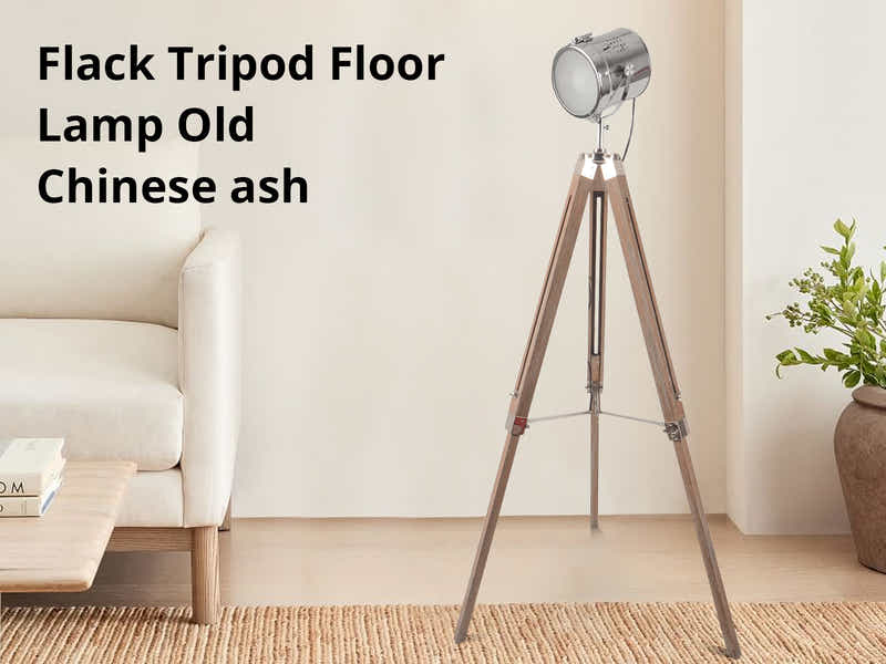 Flack Tripod Floor Lamp - Antique Ash