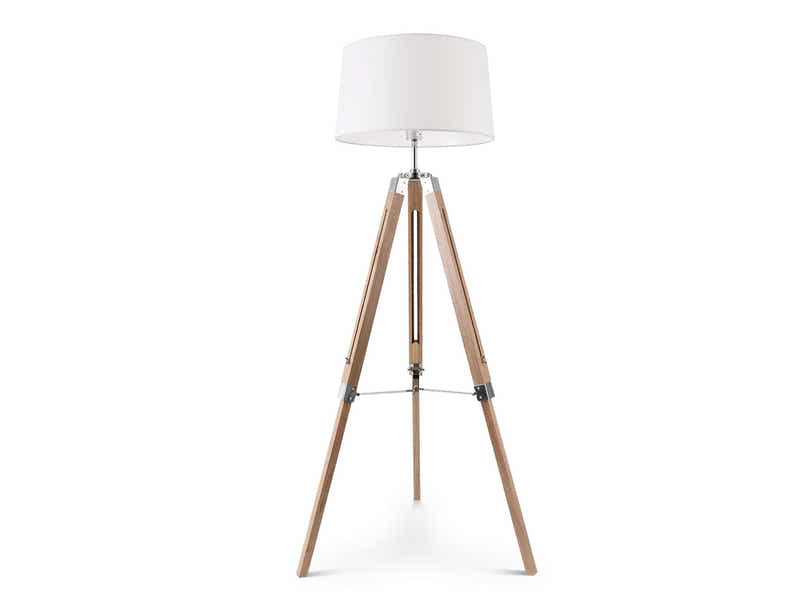 Skugga Tripod Floor Lamp with Cream Shade