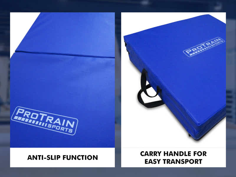 Folding Exercise Mat - Blue