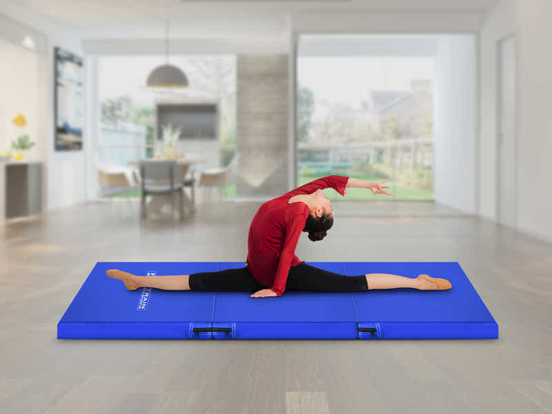 Folding Exercise Mat - Blue