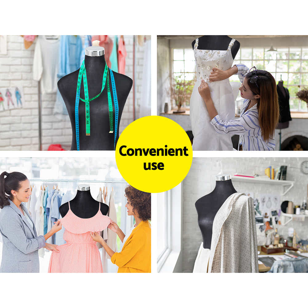 Female Mannequin Dummy Model Dressmaker Clothes Display Torso Tailor Black