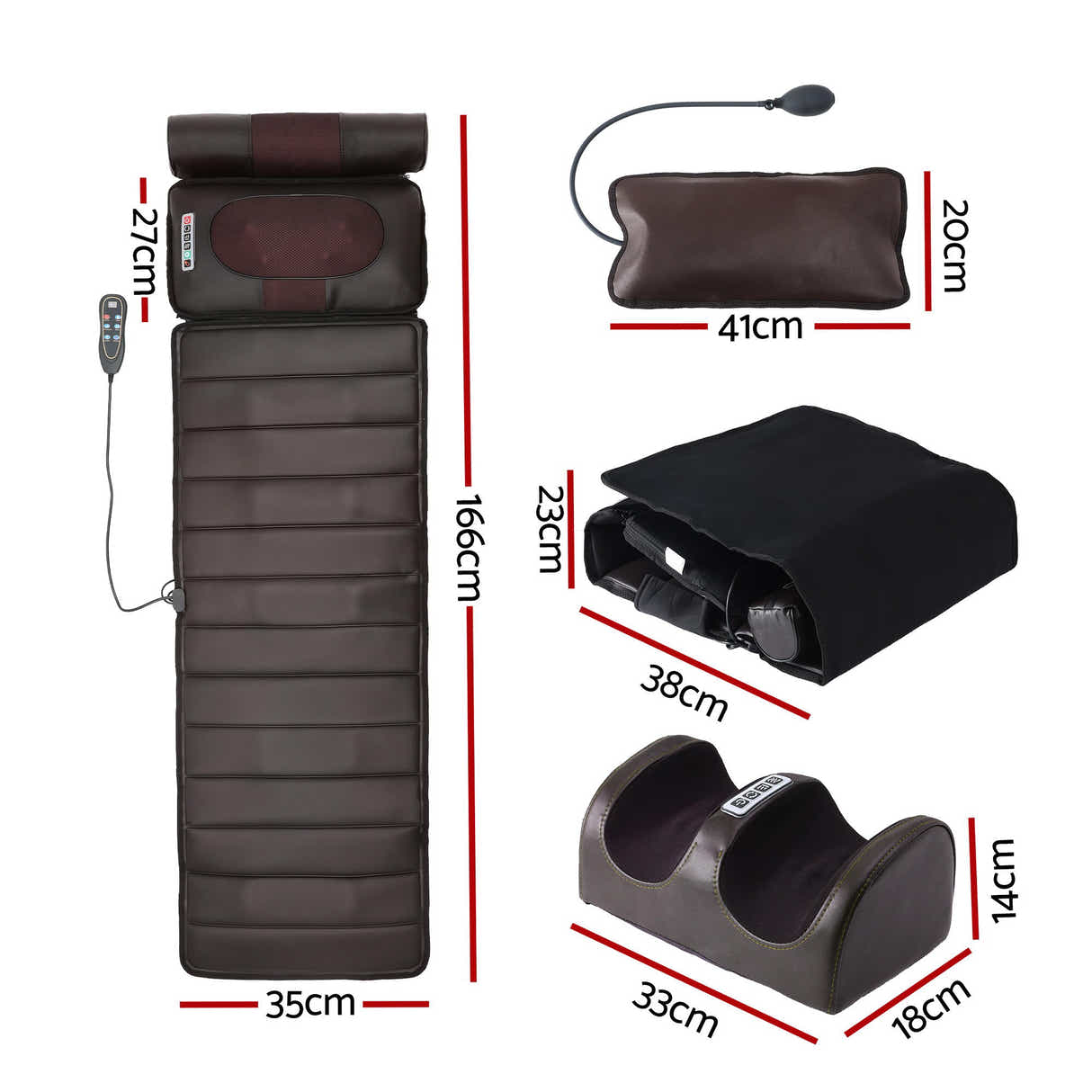 Livemor Massage Mat – Kneading Neck & Foot Massager with Heat, Vibration