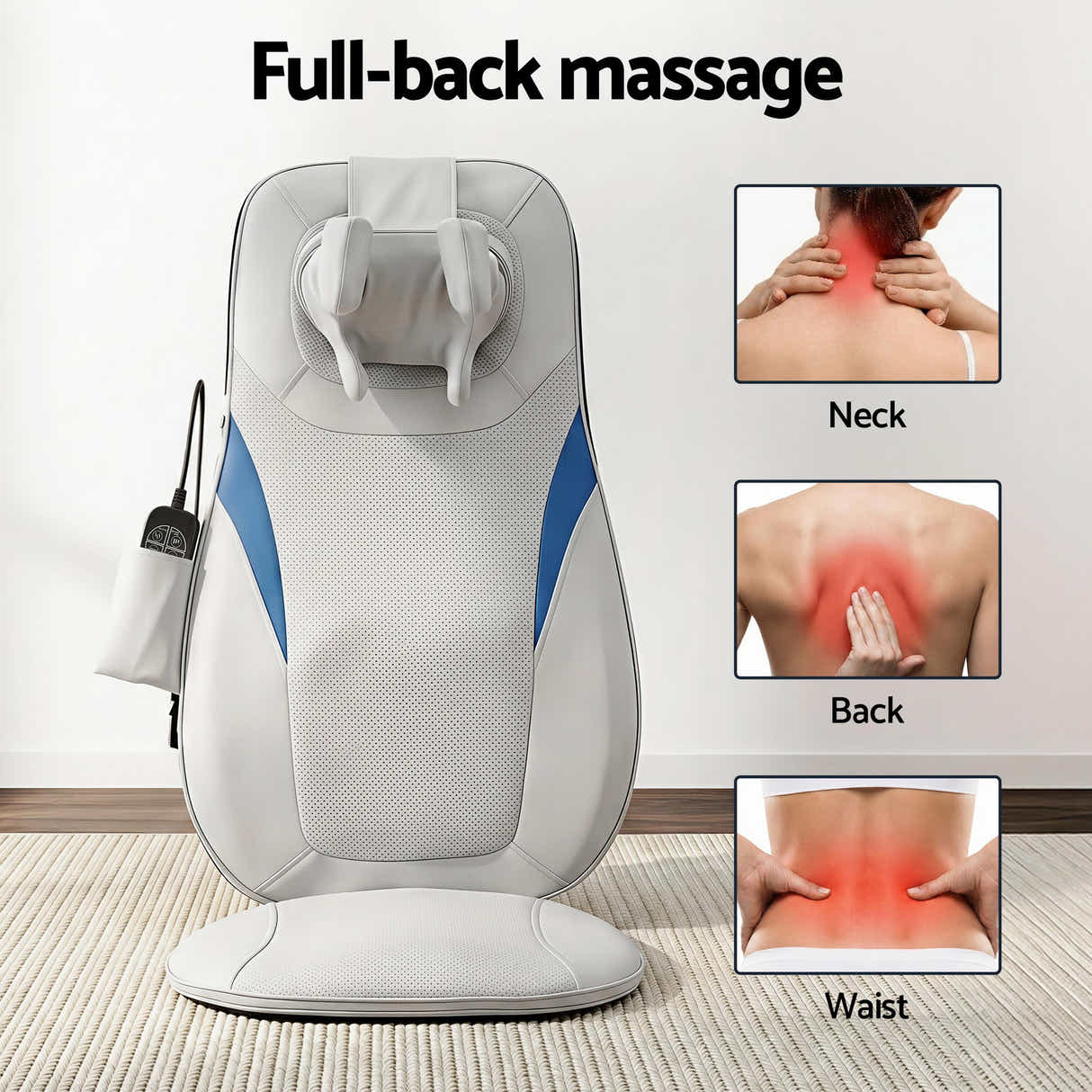 DS NA Livemor Full Back Massage Cushion 3D Kneading Heating Massage Seats