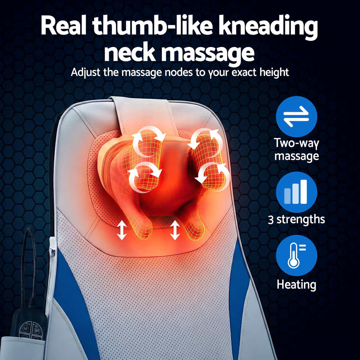 DS NA Livemor Full Back Massage Cushion 3D Kneading Heating Massage Seats