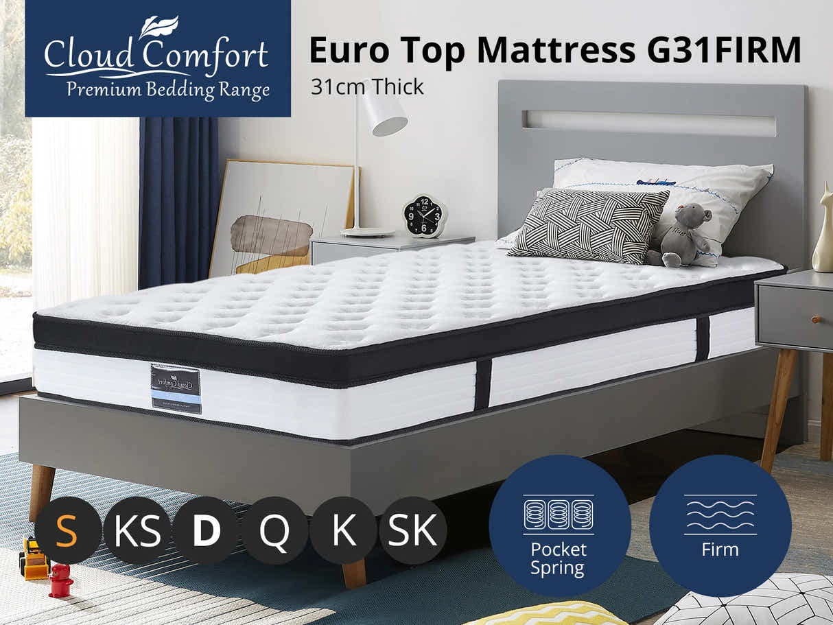 DS Euro Top Mattress FIRMG31 - Single