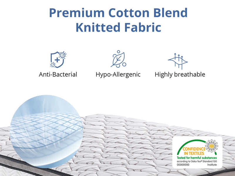 Bass Storage Bed Frame Grey & Euro Top Memory Foam Mattress GEL30 - Double (Combo)