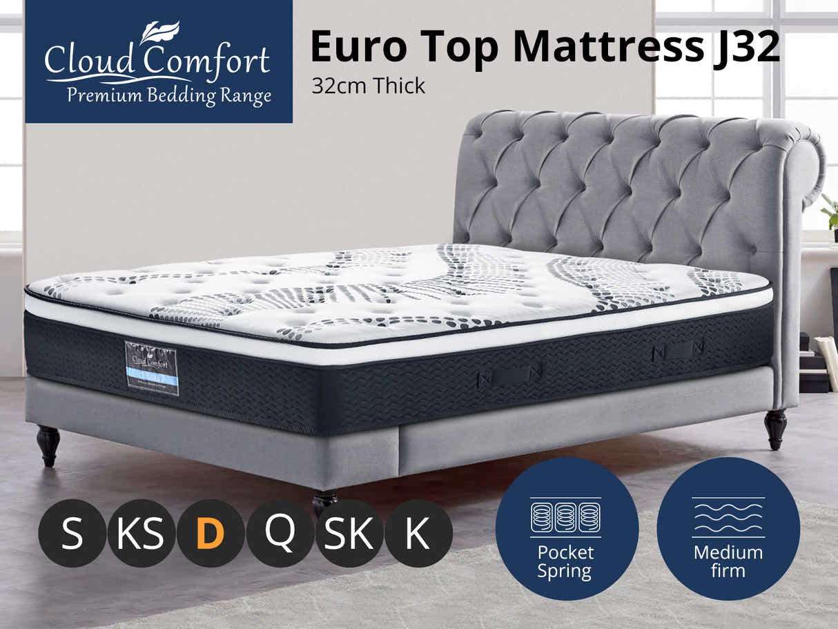 Euro Top Mattress J32 - Double