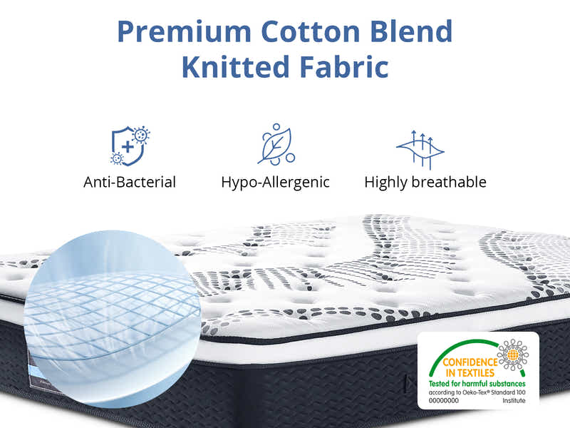 DS Sol Metal Bed Frame Black & J32 Mattress - King Single