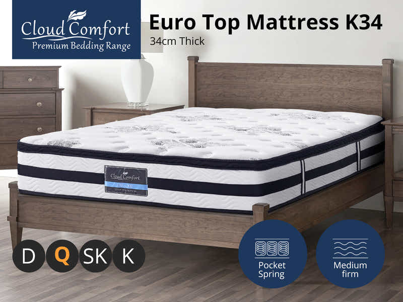 Euro Top Mattress K34 - Queen