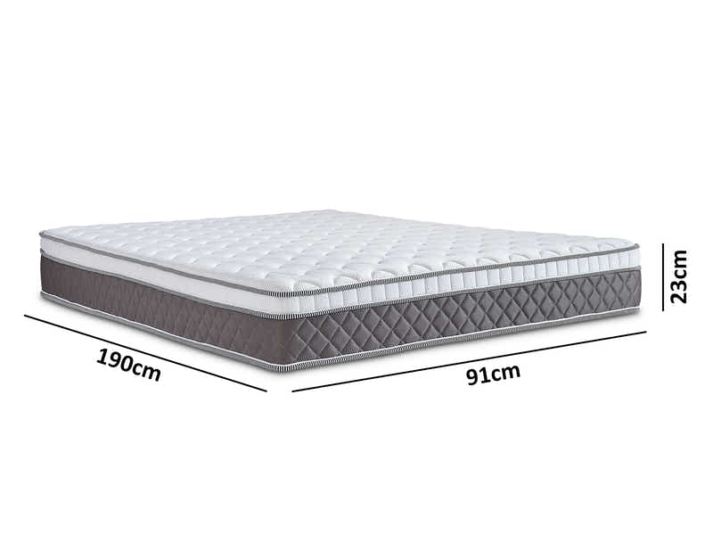 Dakota Metal Bed Frame & MEM 23 cm Mattress - Single (Combo)