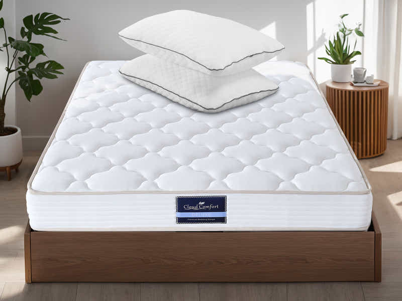 Euro Top Mattress PIL20 with Pillows - Double