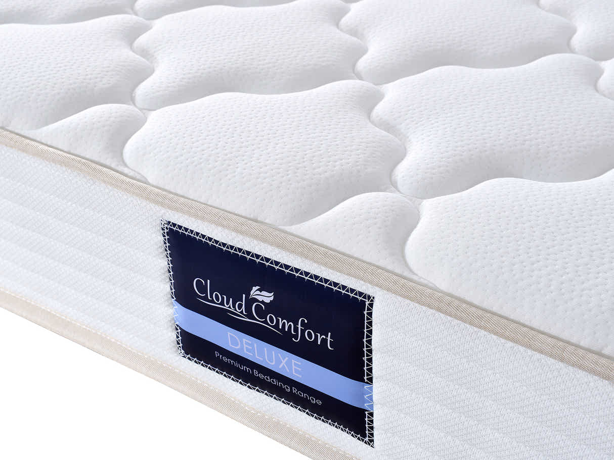 Aubrey Velvet Bed Frame & PIL20 Mattress with Pillows - Double