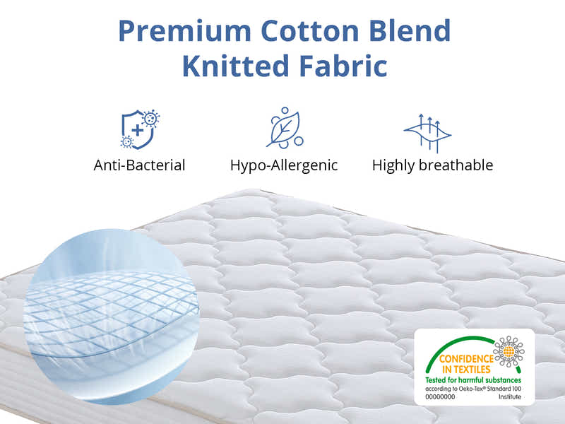 Wayford Bed Frame Black & PIL20 Mattress with Pillow - Single