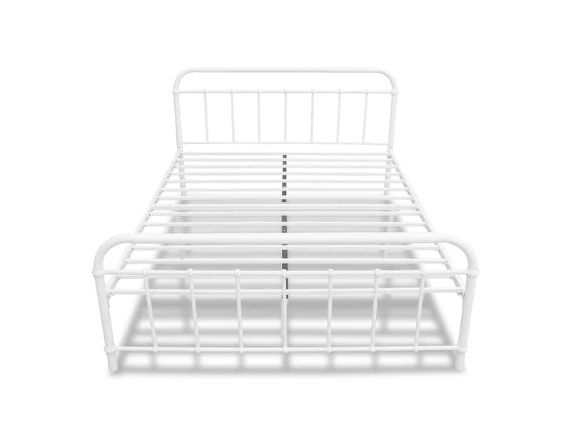 Darcy Metal Bed Frame White & Xclusive Pocket Spring Mattress X20 Queen (Combo)