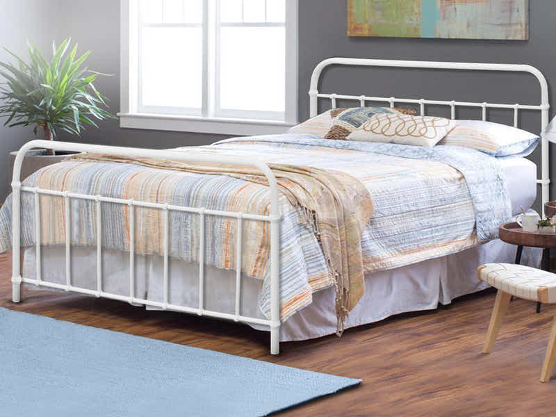 Darcy Metal Bed Frame White - Queen