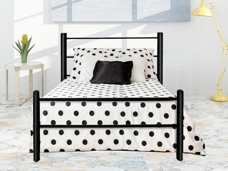 Sol Metal Bed Frame Black - Single