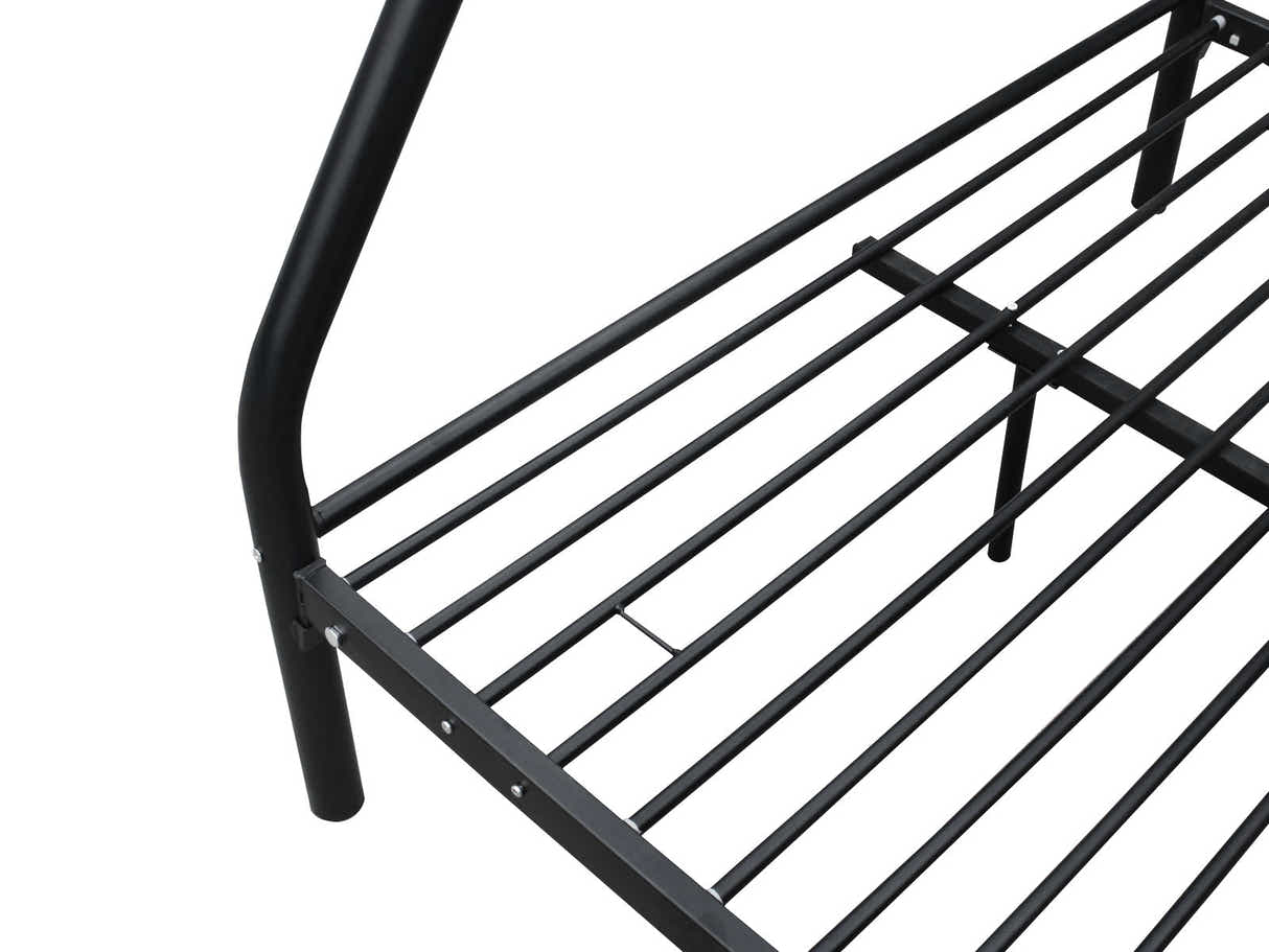 Metal Triple Bunk Bed - Black