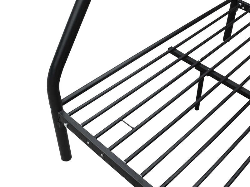 DS Metal Triple Bunk Bed - Black