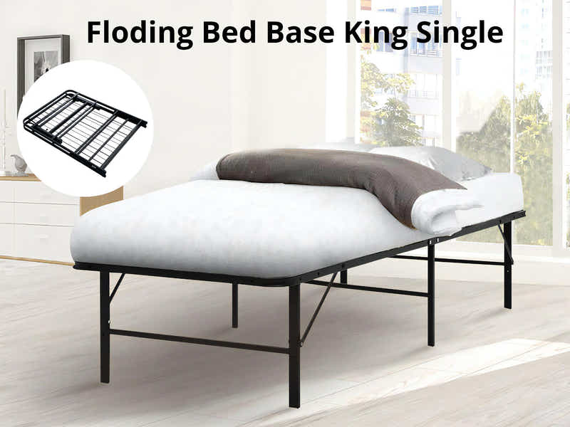 Folding Metal Bed Frame - King Single