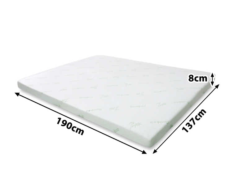 Memory Foam Mattress Topper 8 cm Blue - Double