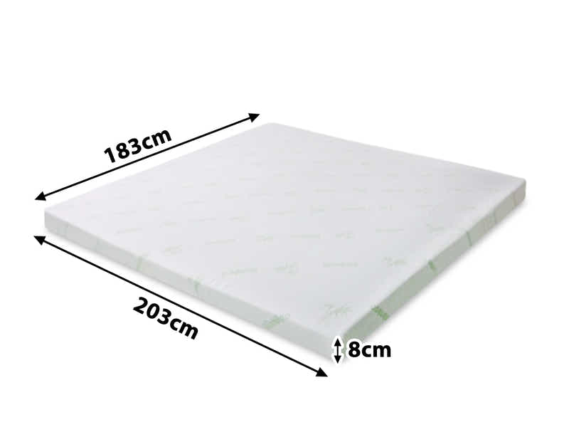 Memory Foam Mattress Topper 8 cm Blue – Super King