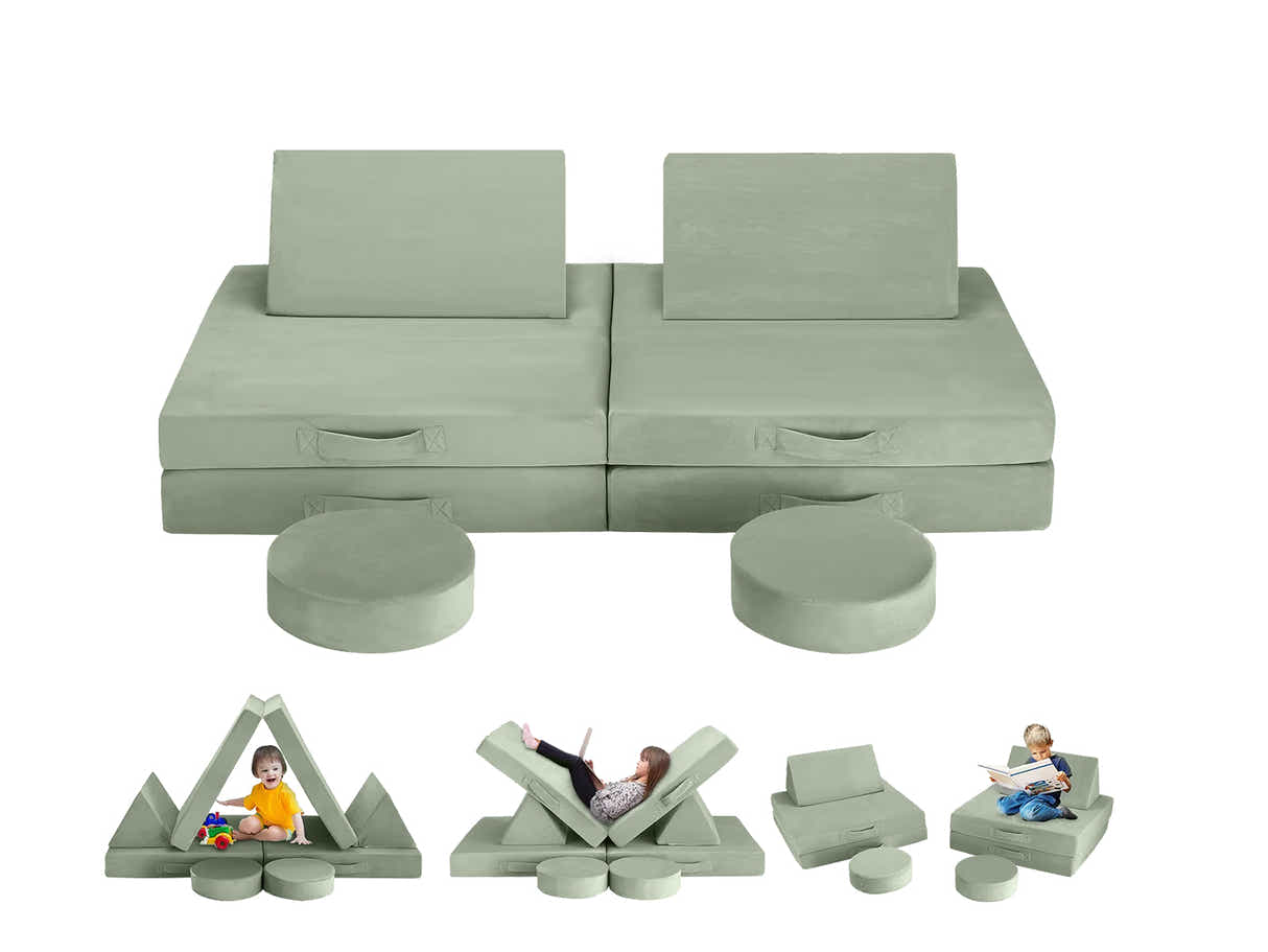 Play couch 6pcs Green