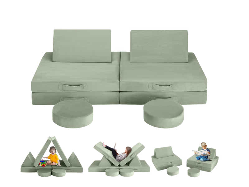 Play couch 6pcs Green