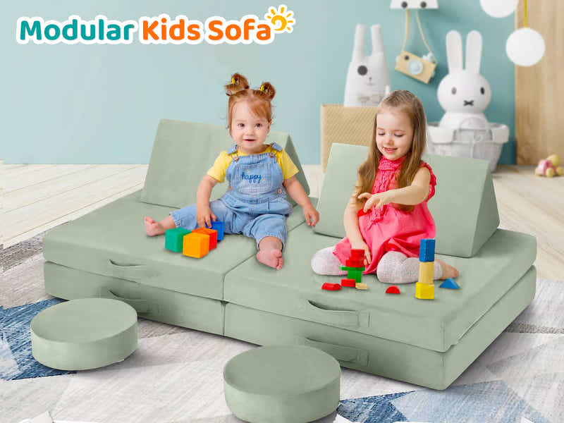 Play couch 6pcs Green