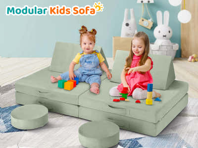 Play couch 6pcs Green