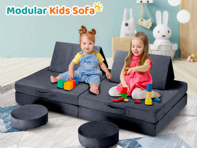 Play couch 6pcs Grey