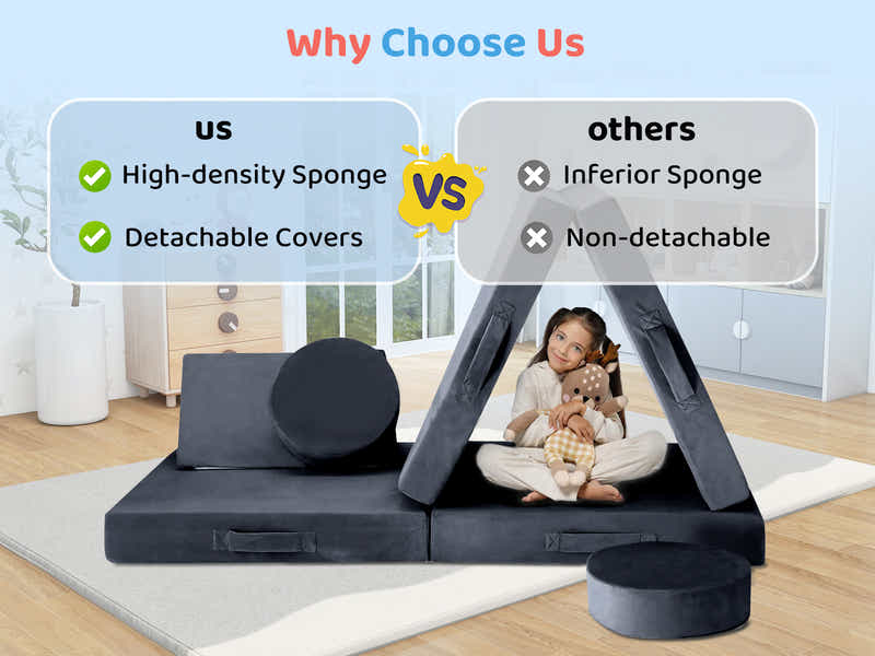 Play couch 6pcs Grey