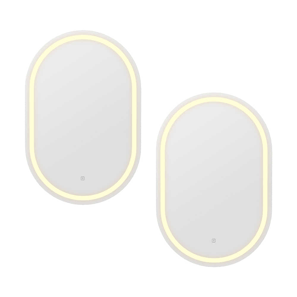 DS NA Embellir 2 LED Wall Mirror With Light 50X75CM Bathroom Decor Mirror Vanity