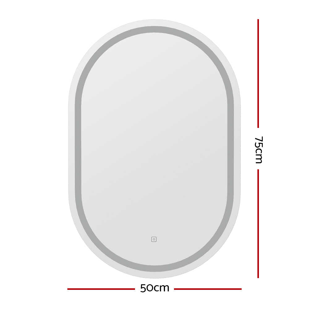 DS NA Embellir 2 LED Wall Mirror With Light 50X75CM Bathroom Decor Mirror Vanity