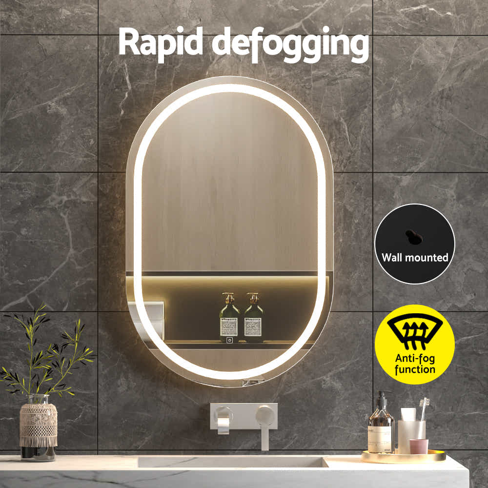 DS NA Embellir 2 LED Wall Mirror With Light 50X75CM Bathroom Decor Mirror Vanity