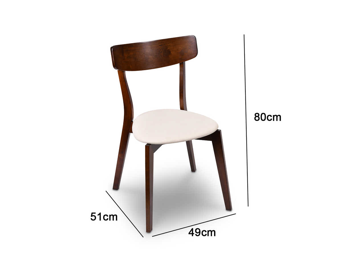 Fiesta + Iora 5-Piece Dining Set - Walnut