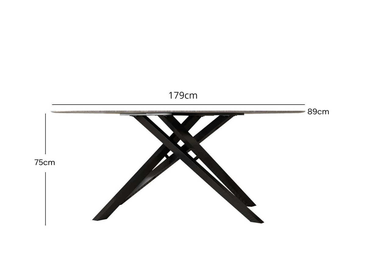 Moira Ceramic Top Dining Table - 179 cm