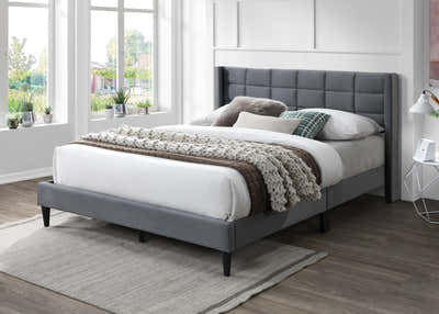 Neron Velvet Bed Frame Charcoal - King