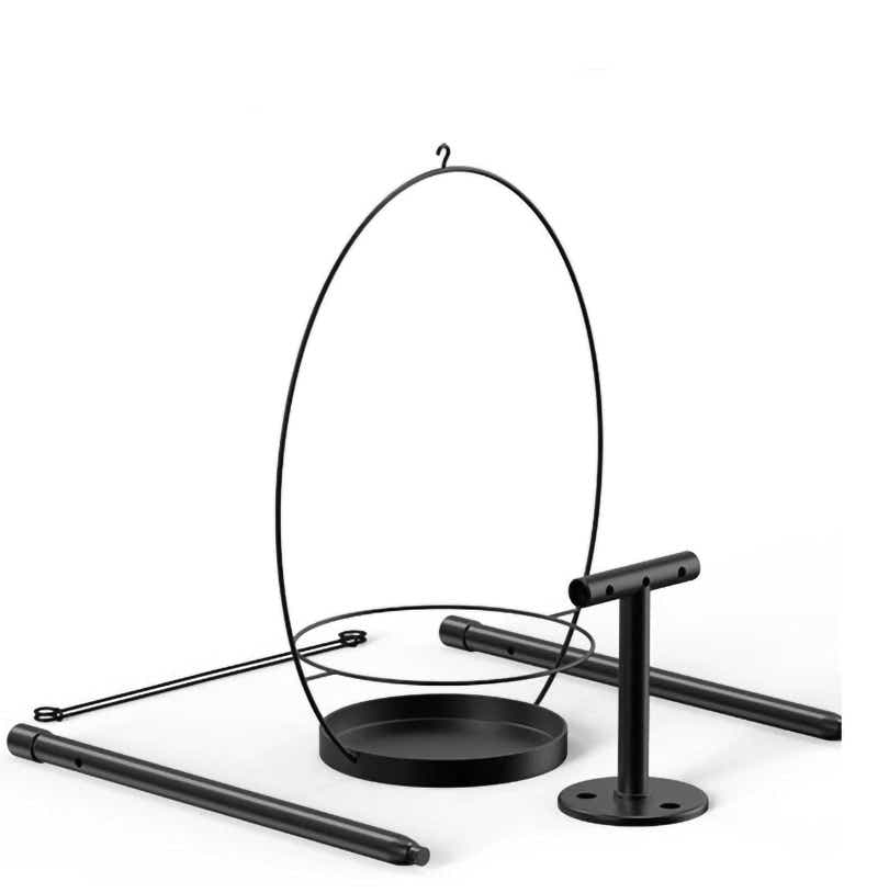 DS BS 3 Pot Wall Hanging Planters Kitchen Herb Rack-White