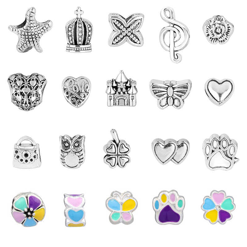 DS BS 63 Pcs DIY Charm Bracelet Making Kit-Multicolor