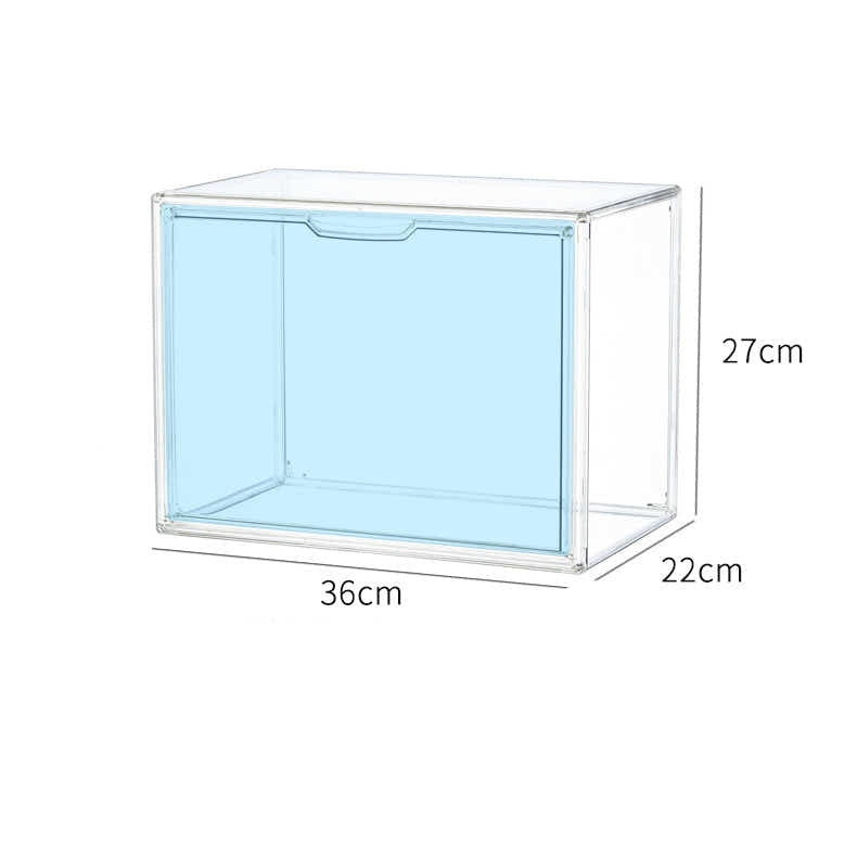 DS BS Clear Stackable Plastic Storage Case with Magnetic Lid