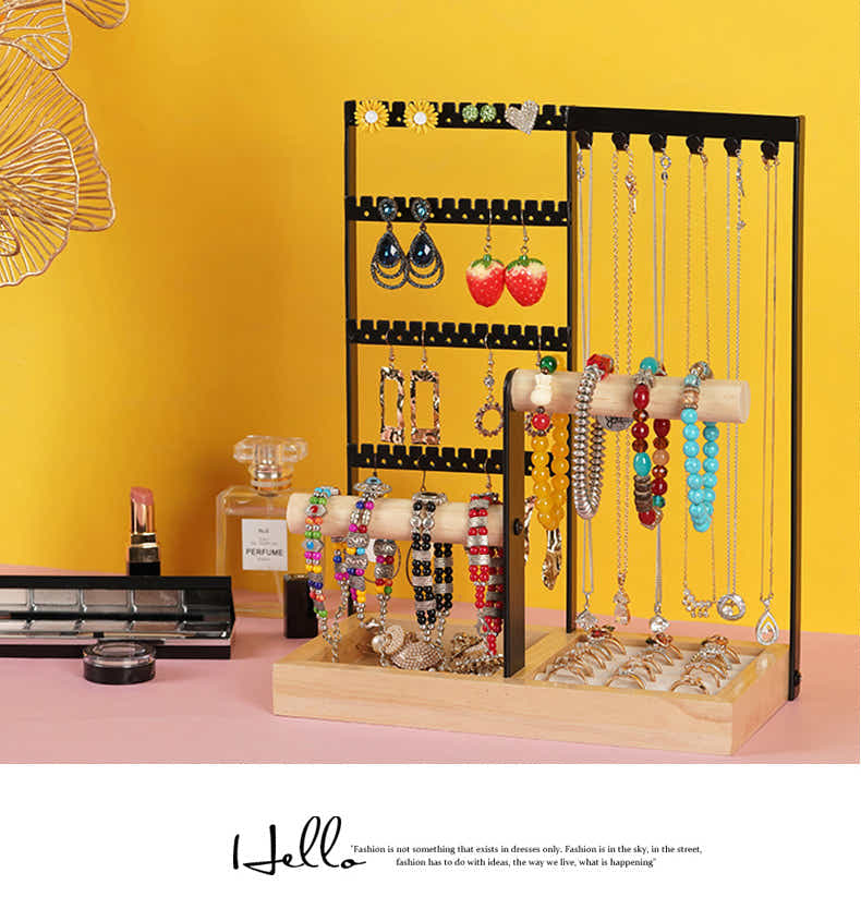 DS BS 4-Tier Hanging Jewelry Organizer Necklace Stand Holder