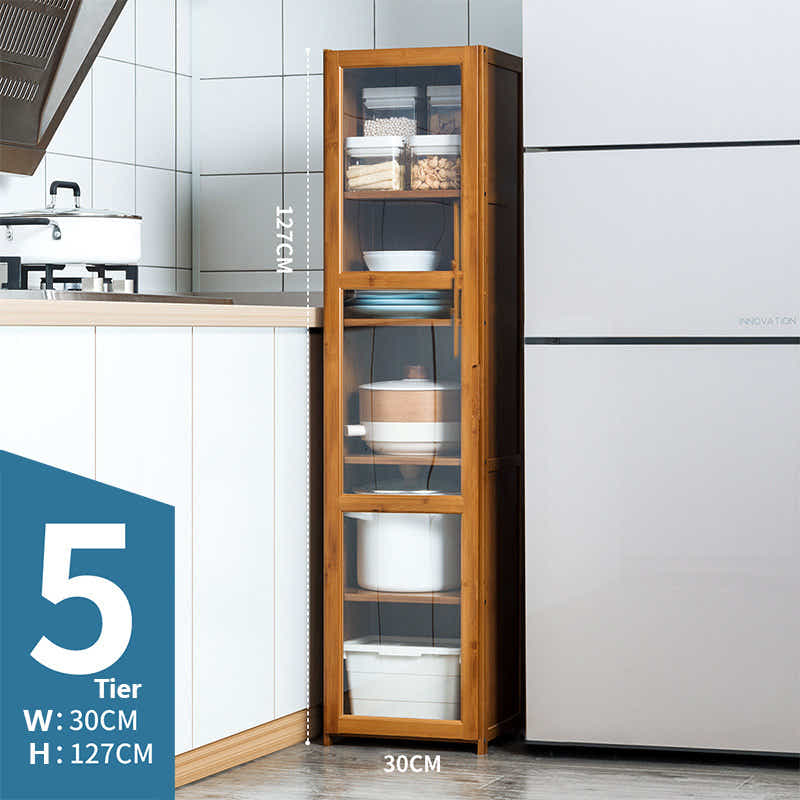 DS BS 5 Tier Bamboo Free Standing Multifunctional Cabinet Rack