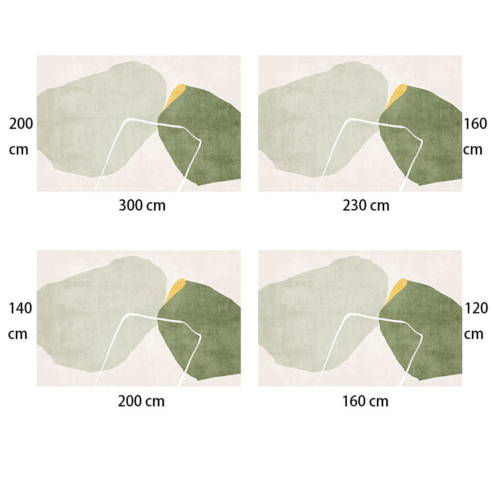 DS BS Modern Abstract Non-Shedding Area Rug Semi-Sun 140X200CM
