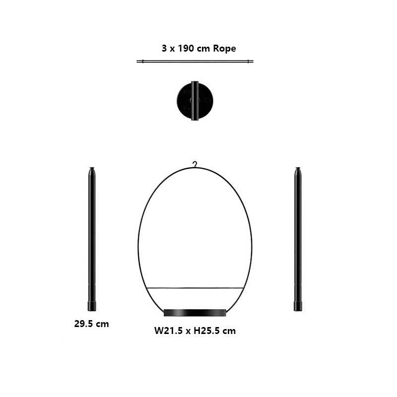 DS BS 3 Pot Wall Hanging Planters Kitchen Herb Rack-White