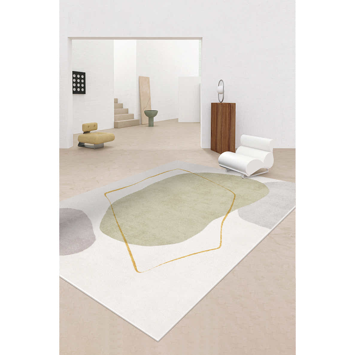 DS BS Modern Abstract Non-Shedding Area Rug Summer 160X230CM